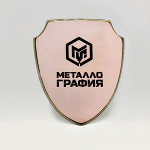 Портфолио — Значок из латуни с лазерной гравировкой — фото